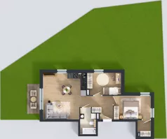 3 pokoje, mieszkanie 56,94 m², parter, oferta nr C1/1, Gdańskie Zacisze, Gdańsk, Kokoszki, ul. Bysewska
