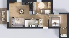 3 pokoje, mieszkanie 51,60 m², piętro 2, oferta nr C1/6, Gdańskie Zacisze, Gdańsk, Kokoszki, ul. Bysewska