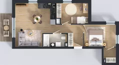 3 pokoje, mieszkanie 53,85 m², piętro 1, oferta nr C2/3, Gdańskie Zacisze, Gdańsk, Kokoszki, ul. Bysewska