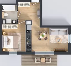 2 pokoje, mieszkanie 37,80 m², piętro 2, oferta nr C2/7, Gdańskie Zacisze, Gdańsk, Kokoszki, ul. Bysewska