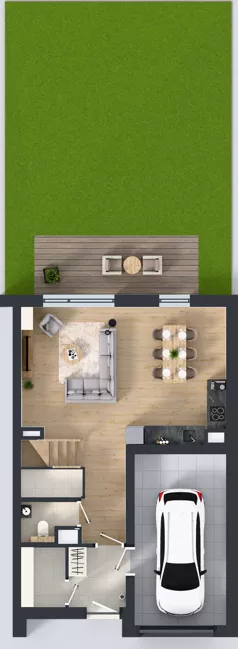 1 pokój, mieszkanie 132,01 m², parter, oferta nr D1/2, Gdańskie Zacisze, Gdańsk, Kokoszki, ul. Bysewska