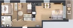 3 pokoje, mieszkanie 51,57 m², piętro 1, oferta nr A/6, Osiedle Warszawska - etap IV, Gdańsk, Ujeścisko-Łostowice, Ujeścisko, ul. Warszawska