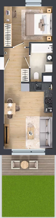 2 pokoje, mieszkanie 37,45 m², parter, oferta nr A/36, Osiedle Warszawska - etap IV, Gdańsk, Ujeścisko-Łostowice, Ujeścisko, ul. Warszawska