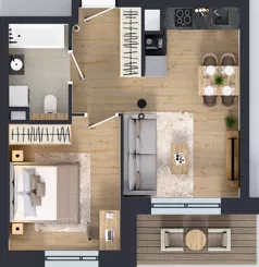 2 pokoje, mieszkanie 38,37 m², piętro 1, oferta nr A/39, Osiedle Warszawska - etap IV, Gdańsk, Ujeścisko-Łostowice, Ujeścisko, ul. Warszawska