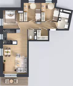 4 pokoje, mieszkanie 70,53 m², piętro 2, oferta nr A/69, Osiedle Warszawska - etap IV, Gdańsk, Ujeścisko-Łostowice, Ujeścisko, ul. Warszawska