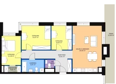 4 pokoje, mieszkanie 94,30 m², piętro 6, oferta nr CD/167, DOKI Living, Gdańsk, Śródmieście, ul. Popiełuszki / Rybaki Górne