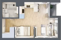 1 pokój, mieszkanie 31,00 m², piętro 1, oferta nr G/10, DOKI Living - etap II, Gdańsk, Śródmieście, ul. Popiełuszki / Rybaki Górne