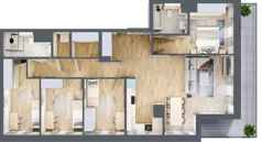 5 pokoi, mieszkanie 104,19 m², piętro 6, oferta nr G/62, DOKI Living - etap II, Gdańsk, Śródmieście, ul. Popiełuszki / Rybaki Górne