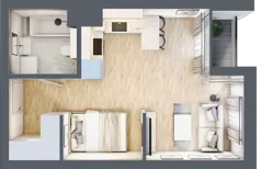 1 pokój, mieszkanie 31,00 m², piętro 1, oferta nr G/75, DOKI Living - etap II, Gdańsk, Śródmieście, ul. Popiełuszki / Rybaki Górne