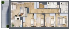 5 pokoi, mieszkanie 99,38 m², piętro 7, oferta nr G/137, DOKI Living - etap II, Gdańsk, Śródmieście, ul. Popiełuszki / Rybaki Górne