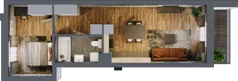 2 pokoje, mieszkanie 44,65 m², piętro 1, oferta nr C8/27, Konstelacja etap II, Gdynia, Pogórze, ul. Paderewskiego