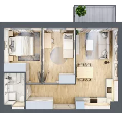 3 pokoje, mieszkanie 49,17 m², piętro 1, oferta nr B3/8, Osiedle przy Błoniach 3 - etap II, Rumia, Janowo, ul. Błoń Janowskich