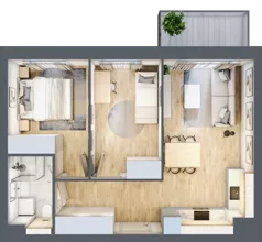 3 pokoje, mieszkanie 49,10 m², piętro 2, oferta nr B3/15, Osiedle przy Błoniach 3 - etap II, Rumia, Janowo, ul. Błoń Janowskich