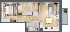3 pokoje, mieszkanie 51,80 m², piętro 1, oferta nr B4/56, Osiedle przy Błoniach 3 - etap II, Rumia, Janowo, ul. Błoń Janowskich