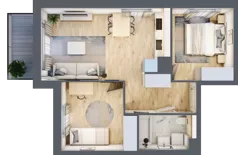 3 pokoje, mieszkanie 49,34 m², piętro 2, oferta nr B11/15, Osiedle przy Błoniach 3 - etap IV, Rumia, Janowo, ul. Błoń Janowskich 