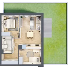 3 pokoje, mieszkanie 50,95 m², piętro 1, oferta nr B5/21, Osiedle przy Błoniach 3 - etap IV, Rumia, Janowo, ul. Błoń Janowskich 