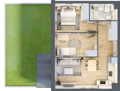 3 pokoje, mieszkanie 48,89 m², piętro 1, oferta nr B6/17, Osiedle przy Błoniach 3 - etap IV, Rumia, Janowo, ul. Błoń Janowskich 