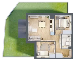 3 pokoje, mieszkanie 49,34 m², parter, oferta nr B6/10, Osiedle przy Błoniach 3 - etap IV, Rumia, Janowo, ul. Błoń Janowskich 