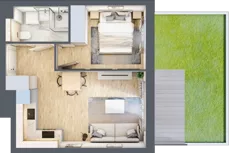 2 pokoje, mieszkanie 34,87 m², piętro 2, oferta nr B5/24, Osiedle przy Błoniach 3 - etap IV, Rumia, Janowo, ul. Błoń Janowskich 