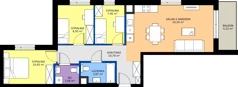 4 pokoje, mieszkanie 68,03 m², piętro 1, oferta nr B/8, Przystań Brzeźno - etap II, Gdańsk, Brzeźno, ul. Uczniowska