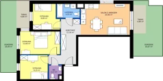 4 pokoje, mieszkanie 70,16 m², parter, oferta nr C/1, Przystań Brzeźno - etap II, Gdańsk, Brzeźno, ul. Uczniowska