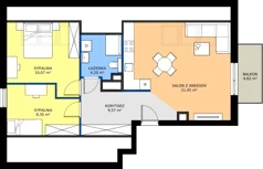 3 pokoje, mieszkanie 53,42 m², piętro 3, oferta nr A1/9, Gdańskie Zacisze, Gdańsk, Kokoszki, ul. Bysewska