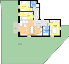 4 pokoje, mieszkanie 74,23 m², parter, oferta nr B1/1, Gdańskie Zacisze, Gdańsk, Kokoszki, ul. Bysewska