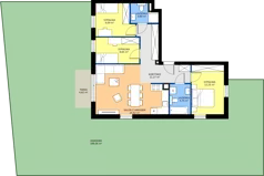 4 pokoje, mieszkanie 74,23 m², parter, oferta nr B2/1, Gdańskie Zacisze, Gdańsk, Kokoszki, ul. Bysewska