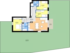 4 pokoje, mieszkanie 74,12 m², parter, oferta nr B3/1, Gdańskie Zacisze, Gdańsk, Kokoszki, ul. Bysewska