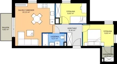 3 pokoje, mieszkanie 53,85 m², piętro 1, oferta nr C1/3, Gdańskie Zacisze, Gdańsk, Kokoszki, ul. Bysewska