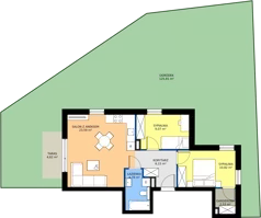 3 pokoje, mieszkanie 56,94 m², parter, oferta nr C1/1, Gdańskie Zacisze, Gdańsk, Kokoszki, ul. Bysewska