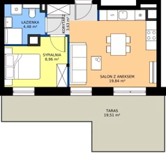 2 pokoje, mieszkanie 36,91 m², piętro 2, oferta nr B2/8, Wzgórze Markowca, Rumia, Zagórze, ul. Markowców