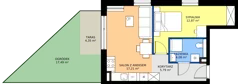 2 pokoje, mieszkanie 39,88 m², piętro 1, oferta nr B1/6, Wzgórze Markowca, Rumia, Zagórze, ul. Markowców