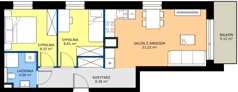 3 pokoje, mieszkanie 51,57 m², piętro 2, oferta nr A/12, Osiedle Warszawska - etap IV, Gdańsk, Ujeścisko-Łostowice, Ujeścisko, ul. Warszawska