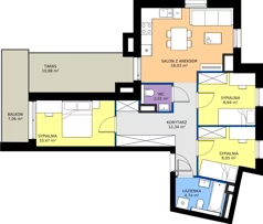 4 pokoje, mieszkanie 64,28 m², piętro 6, oferta nr A/91, Osiedle Warszawska - etap IV, Gdańsk, Ujeścisko-Łostowice, Ujeścisko, ul. Warszawska