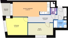 3 pokoje, mieszkanie 67,86 m², piętro 5, oferta nr A.5.10, Świerzawska 13, Poznań, Ławica, Grunwald, ul. Świerzawska 13
