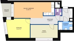 3 pokoje, mieszkanie 68,67 m², piętro 7, oferta nr A.7.9, Świerzawska 13, Poznań, Ławica, Grunwald, ul. Świerzawska 13