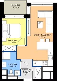 2 pokoje, mieszkanie 38,77 m², piętro 5, oferta nr B.5.1, Piekary 18, Poznań, Stare Miasto, ul. Piekary 18