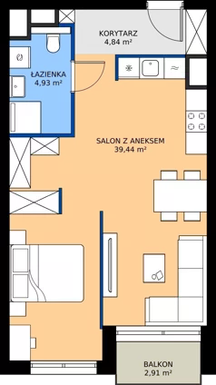 1 pokój, mieszkanie 49,21 m², piętro 1, oferta nr A.1.8, Piekary 18, Poznań, Stare Miasto, ul. Piekary 18