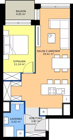 2 pokoje, mieszkanie 48,64 m², piętro 5, oferta nr A.5.9, Piekary 18, Poznań, Stare Miasto, ul. Piekary 18