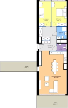 3 pokoje, mieszkanie 97,17 m², piętro 6, oferta nr B.6.1B, Piekary 18, Poznań, Stare Miasto, ul. Piekary 18