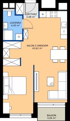 1 pokój, mieszkanie 50,10 m², piętro 1, oferta nr A.1.5, Piekary 18, Poznań, Stare Miasto, ul. Piekary 18