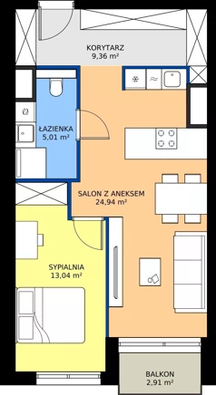 2 pokoje, mieszkanie 52,62 m², piętro 3, oferta nr B.3.3, Piekary 18, Poznań, Stare Miasto, ul. Piekary 18