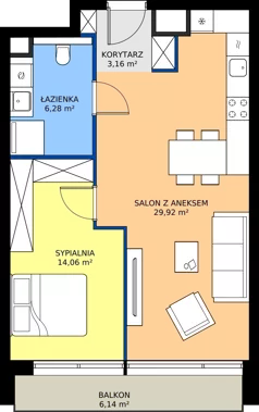 2 pokoje, mieszkanie 53,42 m², piętro 5, oferta nr A.5.7, Piekary 18, Poznań, Stare Miasto, ul. Piekary 18