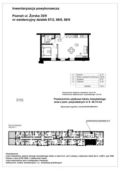 2 pokoje, mieszkanie 43,41 m², piętro 1, oferta nr G2.1.2, Nowy Folwark, Poznań, Starołęka-Minikowo-Marlewo, Minikowo, ul. Masztowa 13