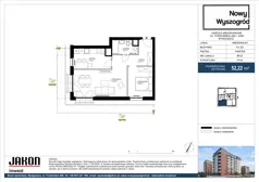 2 pokoje, mieszkanie 52,01 m², piętro 4, oferta nr C1.B49, Nowy Wyszogród, Bydgoszcz, Stary Fordon, ul. Fordońska 408