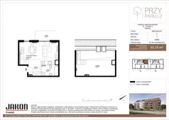 1 pokój, mieszkanie 53,15 m², piętro 3, oferta nr A.A13, Przy Parku 2, Brzeg, ul. Ptasia 2