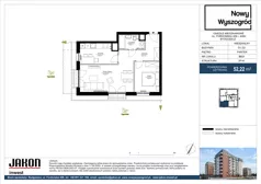 2 pokoje, mieszkanie 52,01 m², piętro 4, oferta nr C1.B49, Nowy Wyszogród, Bydgoszcz, Stary Fordon, ul. Fordońska 408