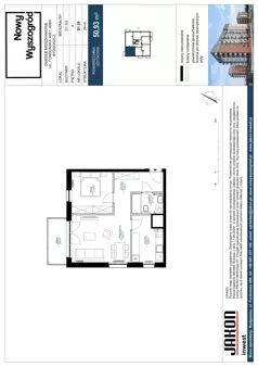 2 pokoje, mieszkanie 50,93 m², piętro 4, oferta nr D1.25, Nowy Wyszogród, Bydgoszcz, Stary Fordon, ul. Fordońska 408
