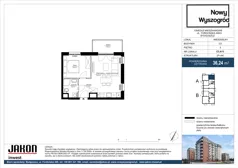 2 pokoje, mieszkanie 36,24 m², piętro 3, oferta nr C3.A13, Nowy Wyszogród, Bydgoszcz, Stary Fordon, ul. Fordońska 408